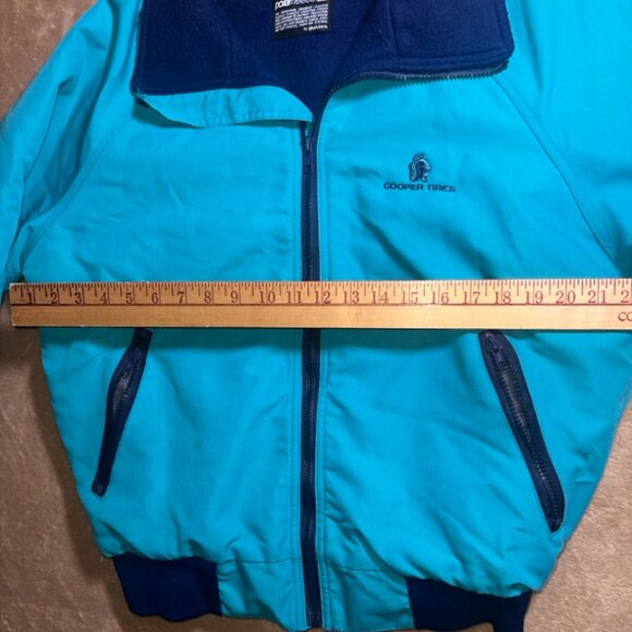 Cooper Tire Sportsmaster Polar Fleece‎ Jacket Teal/Navy Fleece Lined  Sz M (AA3) - Picture 6 of 7